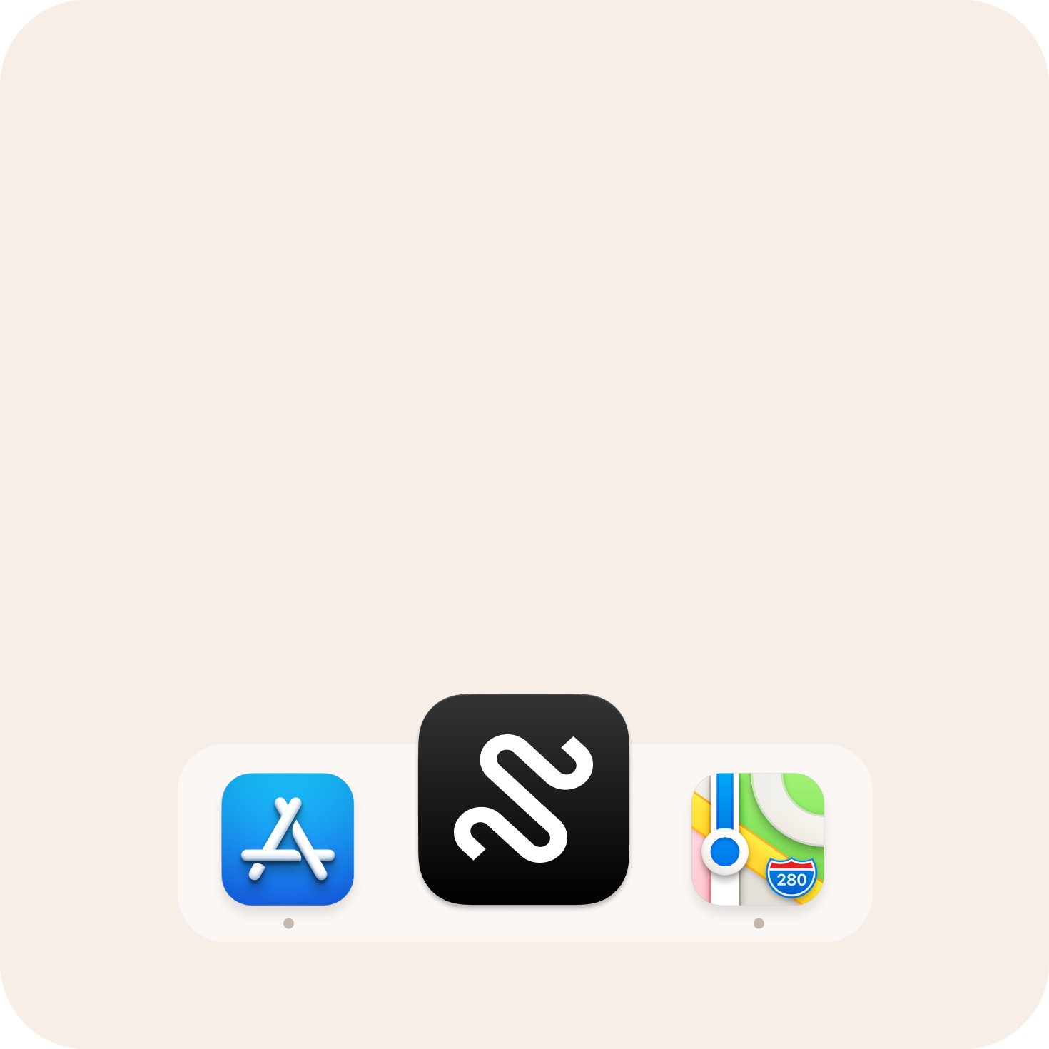 an illustration of the scribbble app icon in a mac app bar